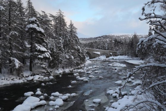 The River Dee near Balmoral, Aberdeenshire last week