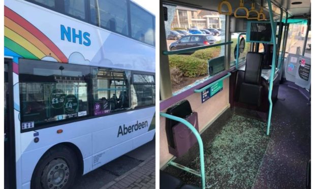 The First Bus was targeted on Tuesday