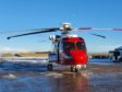 A Shetland coastguard helicopter was sent to assist two injured people off the Shetland coast in the early hours of Thursday.