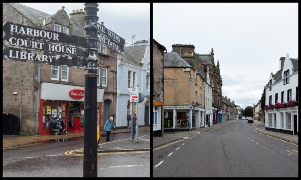 Nairn High Street (left) and Forres High Street. Pictures by Jason Hedges
