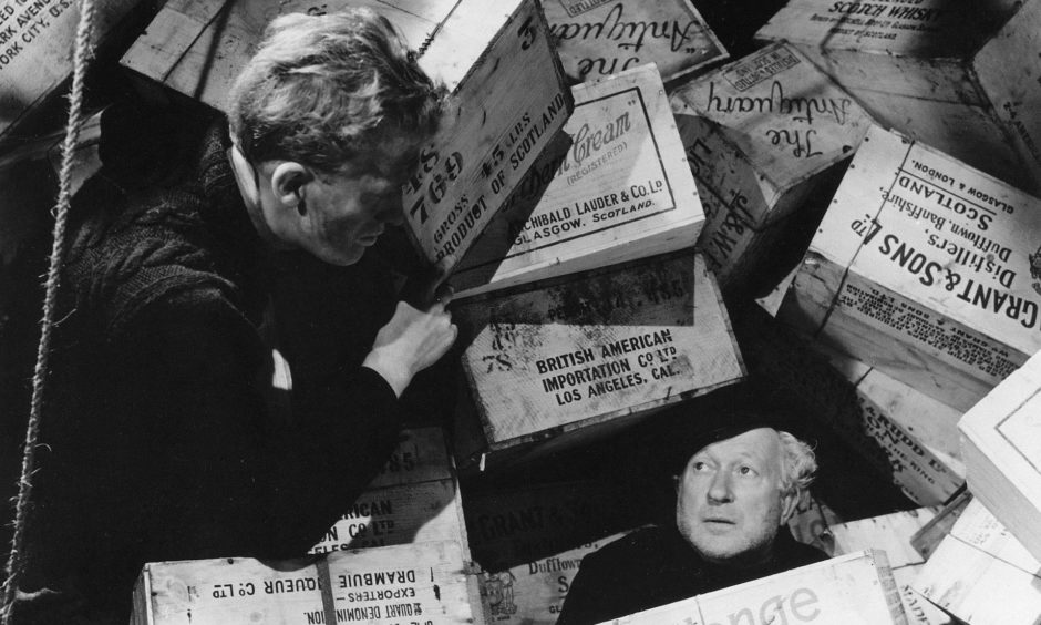 A scene from Whisky Galore which was inspired by the sinking of the SS Politician.