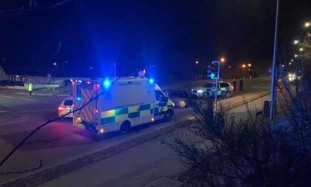 Emergency services were called to the two-car crash in Culloden