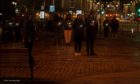 Some of the people paying tribute to Sarah Everard at the Castlegate last night
