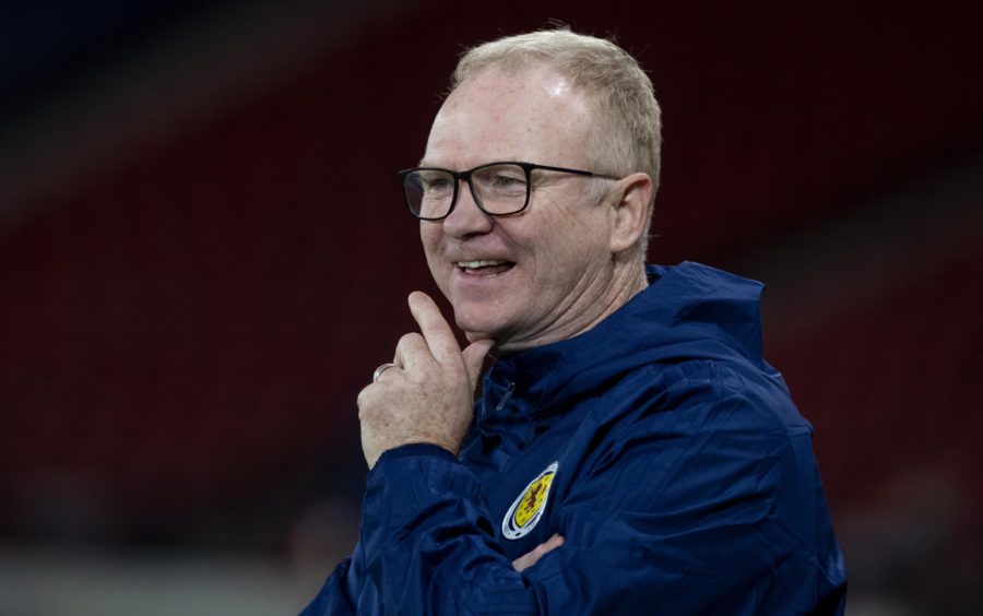 Alex McLeish during his second spell as Scotland manager. Image: SNS.