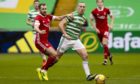 Celtic's Scott Brown in action against Aberdeen.
