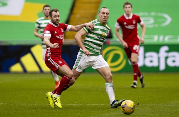 Celtic's Scott Brown in action against Aberdeen.