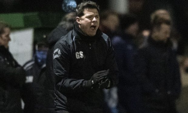Buckie Thistle manager Graeme Stewart during the Scottish Cup tie with Inverness.