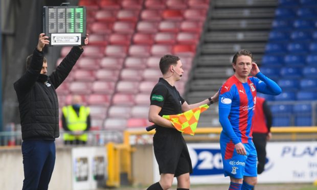 New Inverness signing Scott Allan comes off the bench to make his debut.