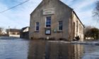 Flooding in Garmouth village and Garmouth golf course.