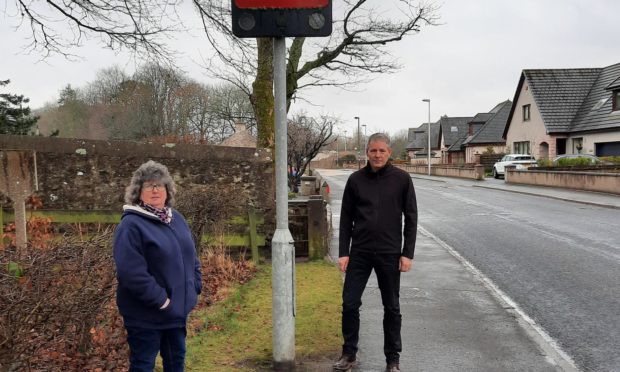 Gillian Owen and Gary Thomson in Ellon's Hospital Road.