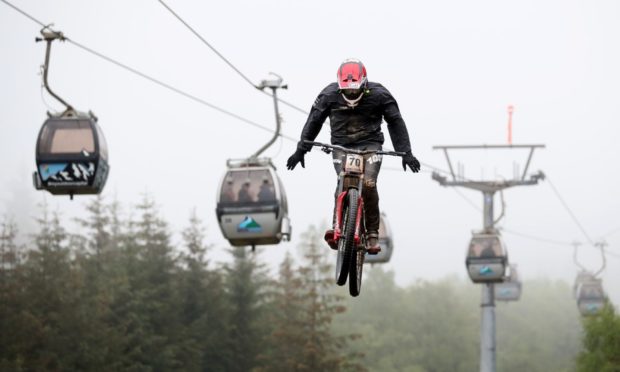 Great Britain's Kade Edwards during the UCI Mountain Bike World Cup at Fort William.