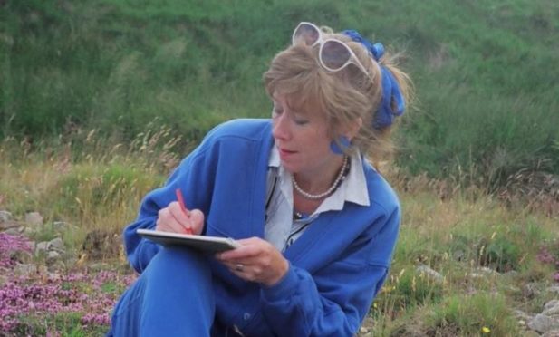 Doreen Cannavan drawing in Glenlivet in 1990.