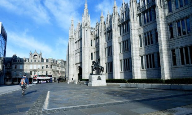 Aberdeen City Council HQ, Marischal College in Broad Street.