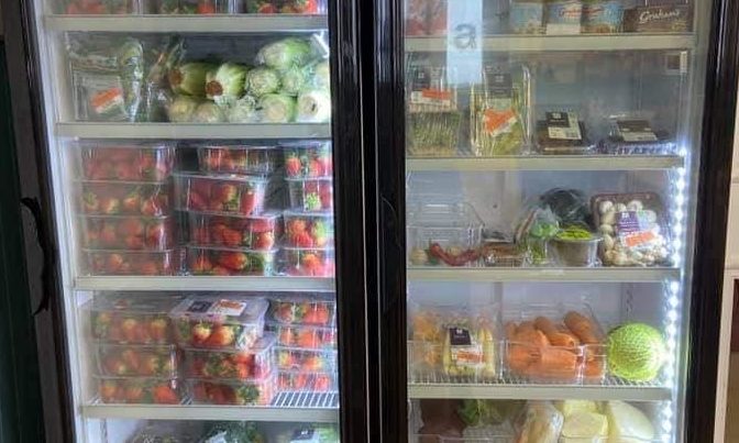 Haven Helpers were able to stock an entire fridge with strawberries and other fresh produce which would otherwise have been discarded.