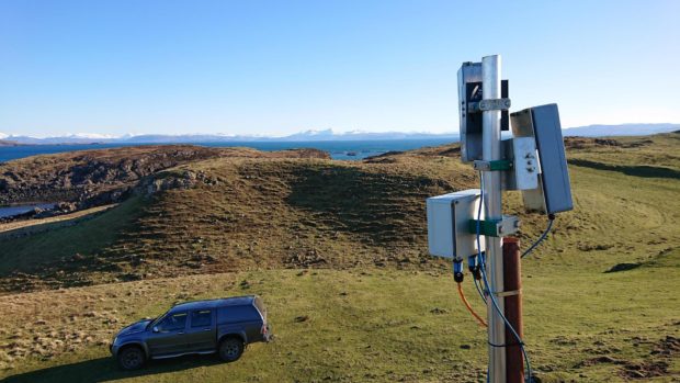 The HebNet set up on Isle of Muck farm.