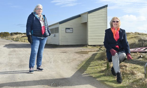 The Findhorn Village Conservation Company has applied to Moray Council to own both the toilet blocks at the beach. Pictured: Secretary Cathy Low and chairwoman Christine Hunt.
