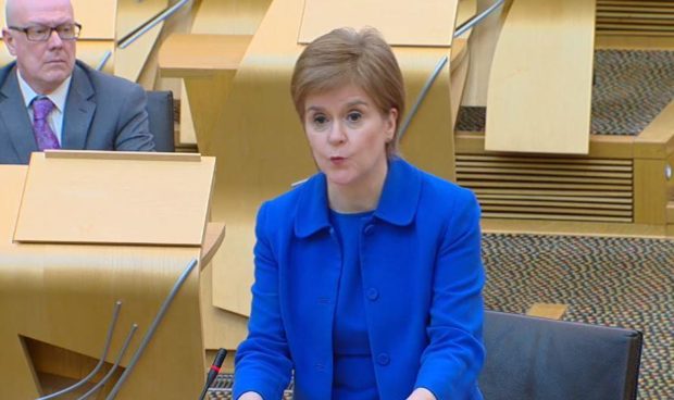 Nicola Sturgeon updated Holyrood on plans to ease lockdown today