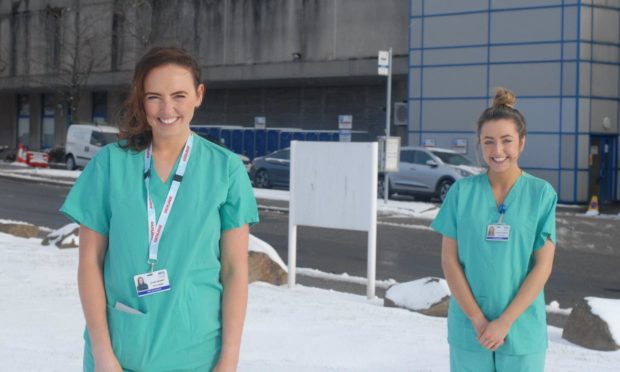Frontline medics Claire McAvoy and Rachael Ironside raise thousands for local food bank by walking more than 6,200 miles in their breaks