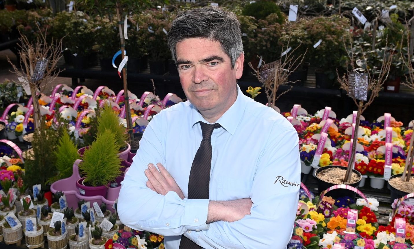 Elliot Mair, of Raemoir Garden Centre, is unhappy he has been told to close his food hall.