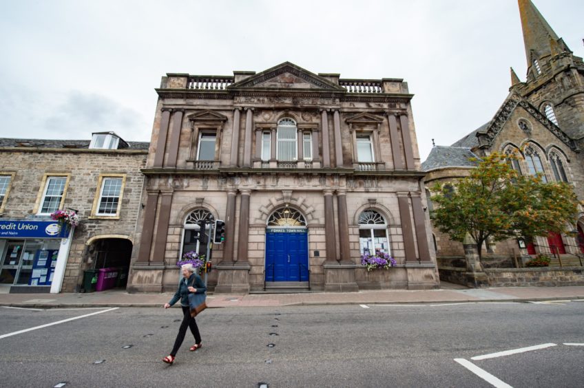 Forres Town Hall, where an information session for Forres Academy parents on the RAAC concrete issue will be held.