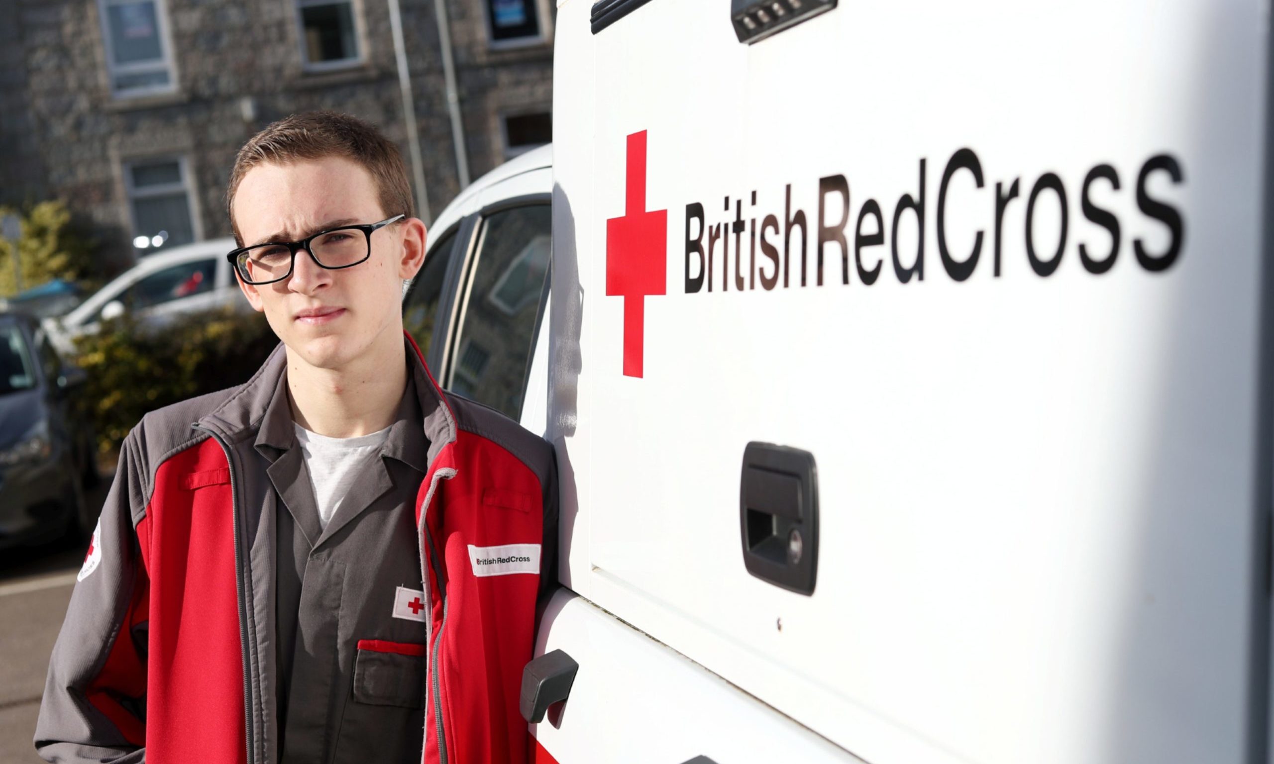 Mr Leitch changed his career goals following his voluntary work with the British Red Cross.
