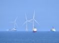 Wind turbines off Aberdeen Harbour. Picture by Scott Baxter