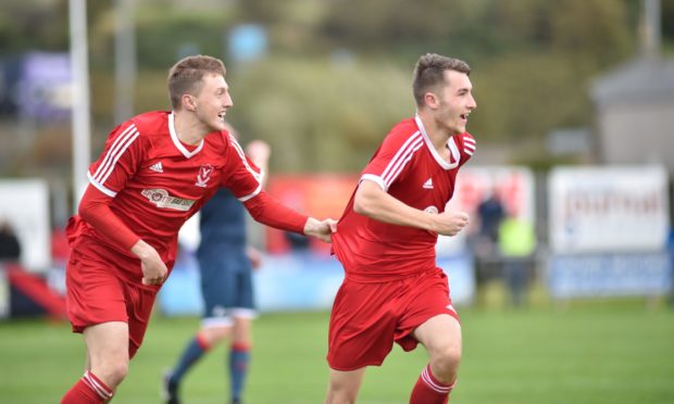 Robert Scott, right, has signed a new contract at Deveronvale