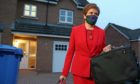 Nicola Sturgeon leaves home in Glasgow to head to Holyrood in Edinburgh to give evidence to the Scottish Parliament's inquiry into her government's unlawful investigation of the former First Minister Alex Salmond.