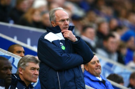 Sven-Goran Eriksson during his time in charge of Leicester City.