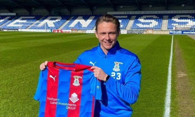 Scott Allan is unveiled after joining Caley Thistle on loan from Hibernian.