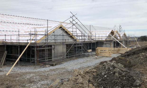 Construction work underway at the Strathisla Children's Centre in Keith.