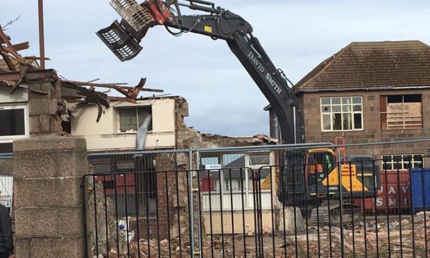 Demolition work has begun at the Torry Academy site