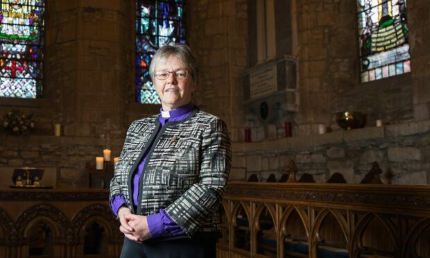 Rev Susan Brown inside Dornoch Cathedral, which she will soon leave for pastures new