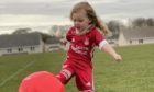 Faye Garner Smith,3, from Bridge of Don, who has become the 7,000th member of Aberdeen's AberDNA Junior scheme.
