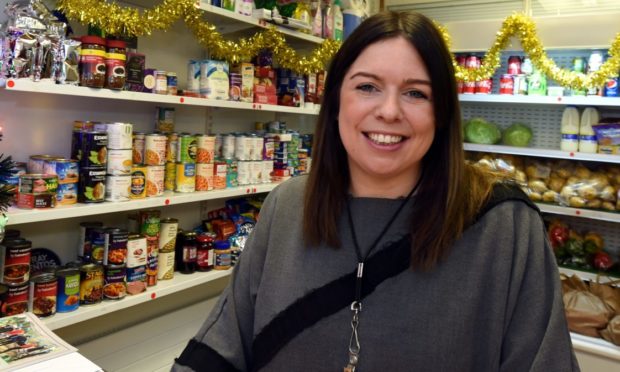 Support worker Claire Whyte helped distributed the mental health care packages to teenagers in Aberdeen.