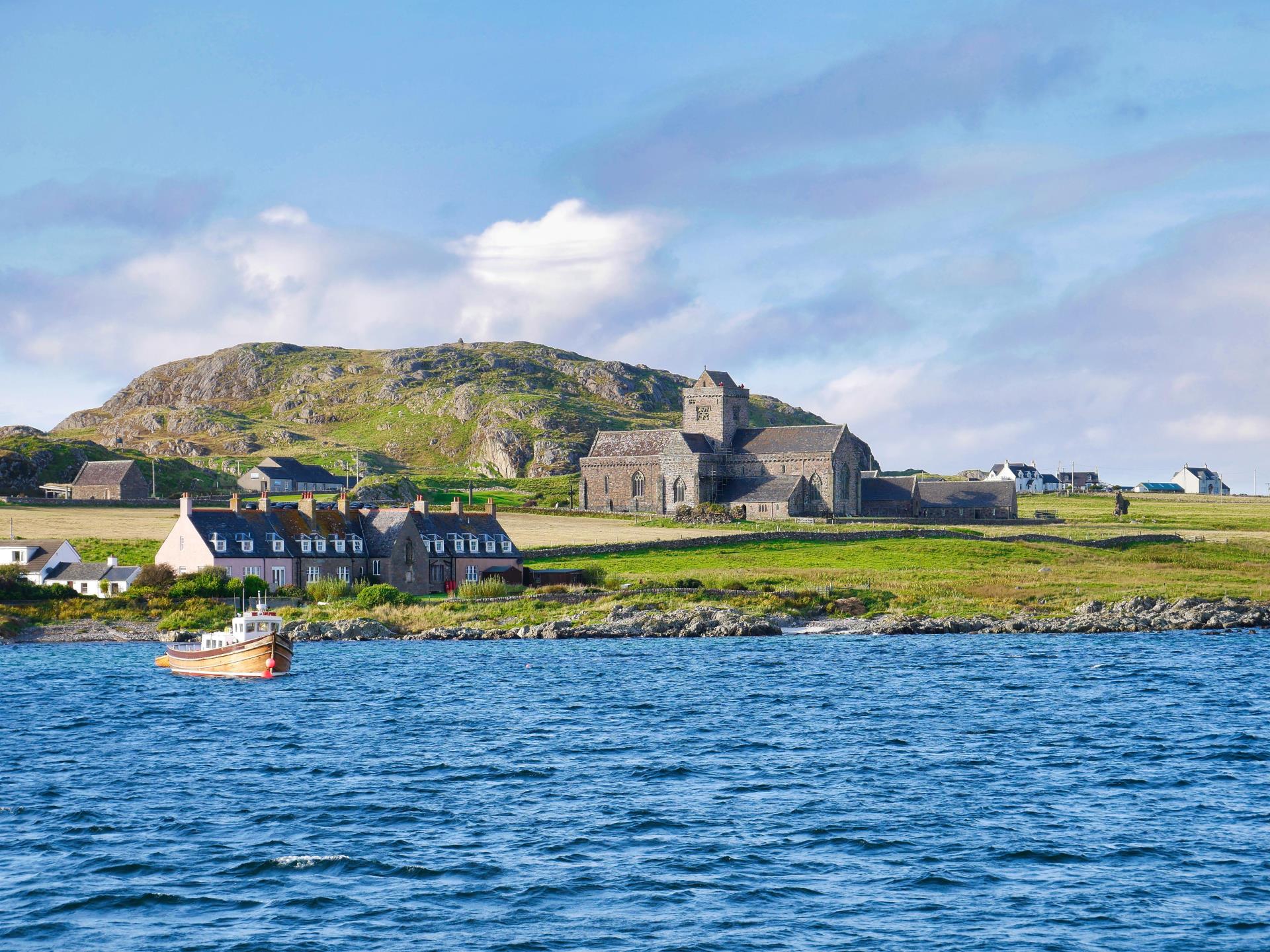 Iona Abbey from the sea