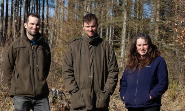 Patrick Balbour (L) , his sster Catherine and brother Robert featured in the video.