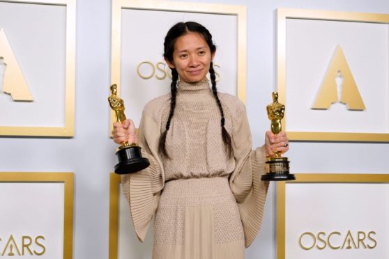 Chloe Zhao, winner of the awards for Best Picture and Director for Nomadland. Photo by Chris Pizzello, Shutterstock