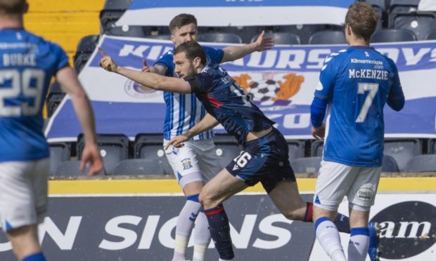 Ross County's Alex Iacovitti celebrates making it 2-2 against Kilmarnock on their last outing.