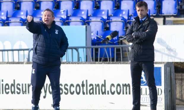 Caley Thistle interim coaching pair Neil McCann and Billy Dodds.