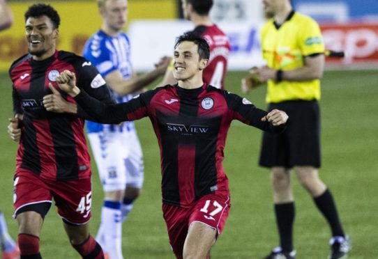 Jamie McGrath celebrates after helping St Mirren beat Kilmarnock in the Scottish Cup on Monday