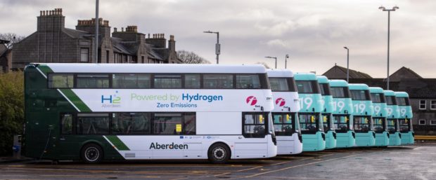 First Bus' hydrogen fleet hits has been pulled from service. Supplied by First Bus.