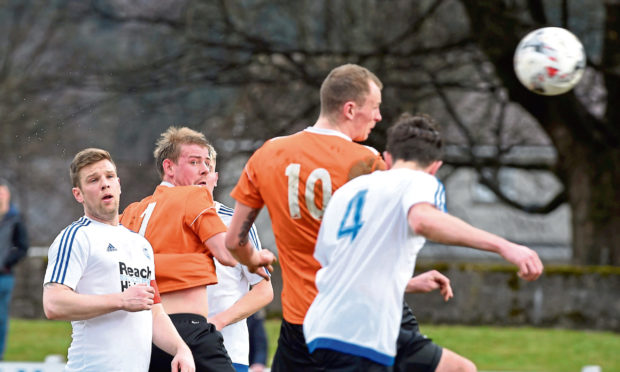 Jaime Wilson scores during his time with Rothes.