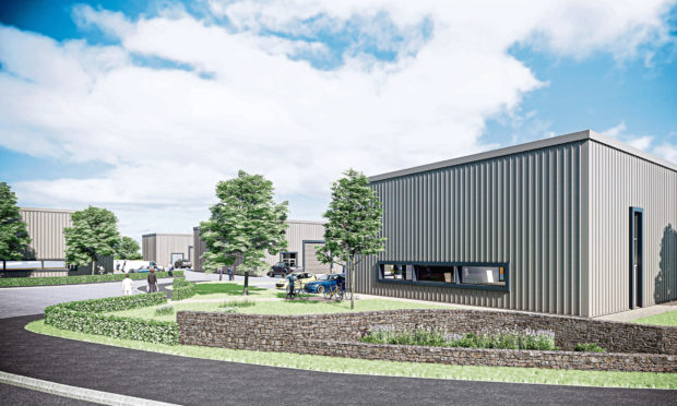 CGI of business units at new Altens Gate business park