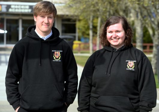 Mackie Academy S6 students Blythe Primrose and Lachlan McAlpine have both won this year's Hannah Dyson Award, an annual award handed out to youngsters who do really outstanding work for their community.