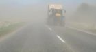 Dusty conditions on the A941.
