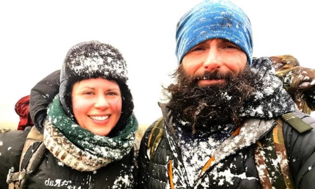 Former paratrooper Chris Lewis, alongside girlfriend Kate, has passed through Aberdeen and is en route south, after the charity walker was stranded in the north-east during lockdown.