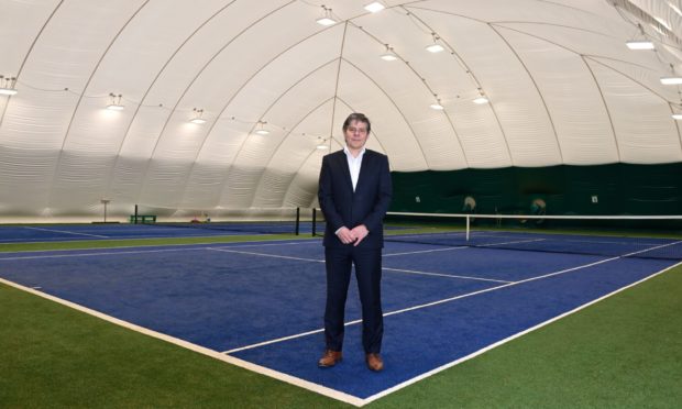 Club director Robin Caldwell of Kippie Lodge in Milltimber, one of the many sports and leisure facilities gearing up to reopen on Monday, after being given the green light for indoor use by the Scottish Government.