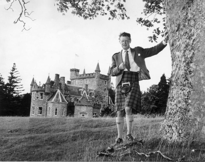 Captain Alwyne Arthur Compton Farquharson, sixteenth chief of the clan Farquharson on his estate in Aberdeenshire in 1978.