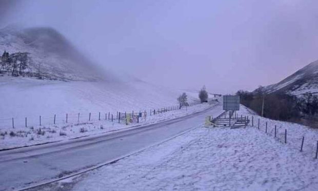 Snow has fallen around parts of the north and north-east, however, roads remain passable
